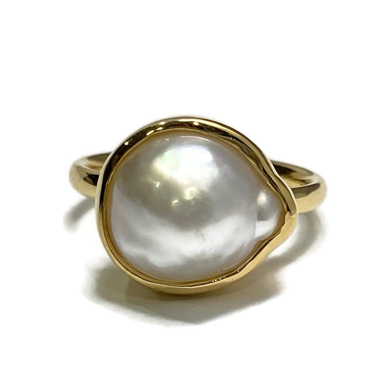 Paspaley Baroque Pearl Ring 18KY, Size 7  3040.00