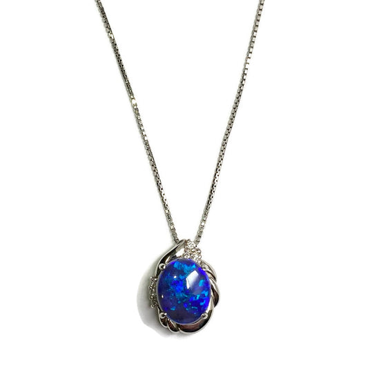 Australian Black Opal and Diamond Pendant/Chain 1800.00