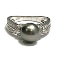 Diamond & Tahitian Pearl Gold Ring 3900.00