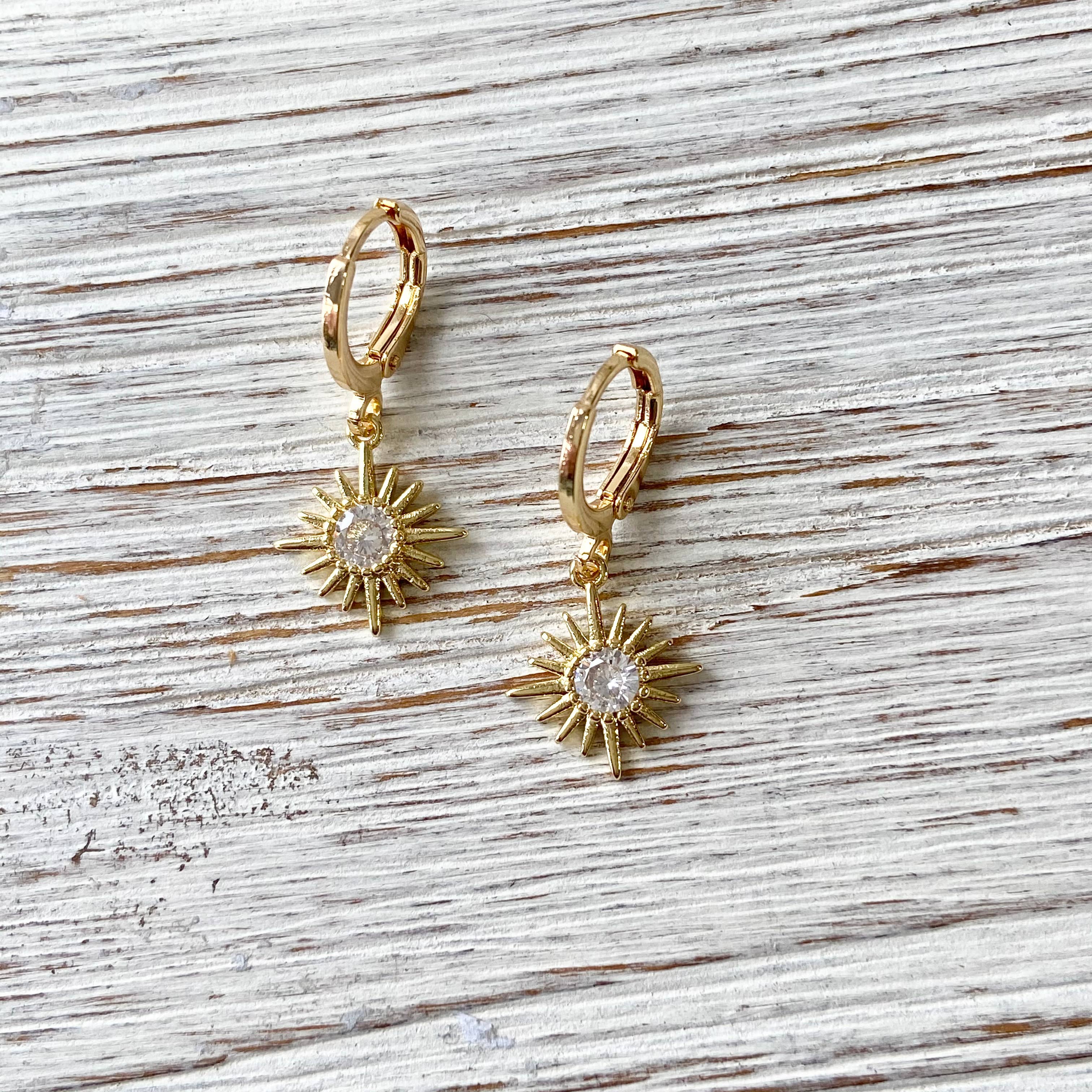 VB&CO Designs Handmade Jewelry - Sun earrings, crystal, celestial,  boutique ,salon, trendy