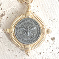 VB&CO Designs Handmade Jewelry - Bee necklace coin jewelry French matte gold boutique