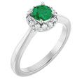Emerald and Diamond 14KW Ring 1500.00