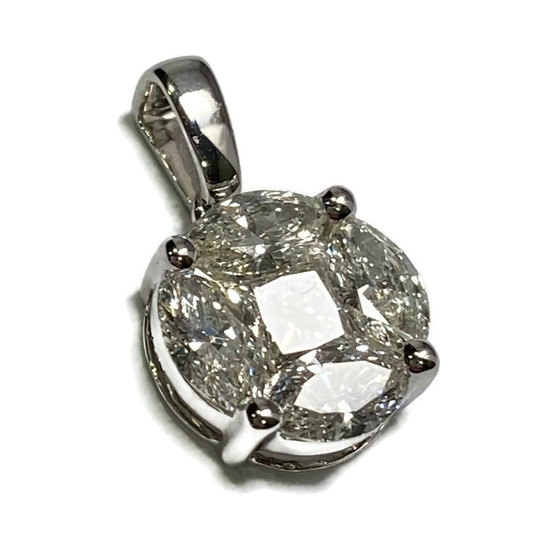 Diamond Pendant 1.58ct 18KW Illusion Setting 7300.00