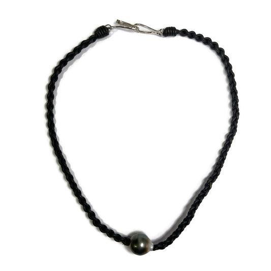 Tahitian Pearl on Leather Necklace 190.00