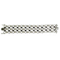 White & Black Diamond Link Bracelet 13.0ct 7.5" length