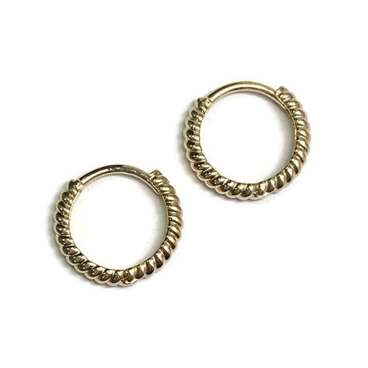 Hoop Earrings 14KY Twisted 13x2.25mm  400.00