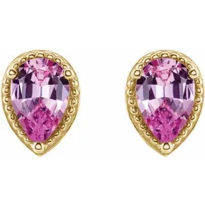 Pink Tourmaline Earrings in 14k Rose Gold 736.00