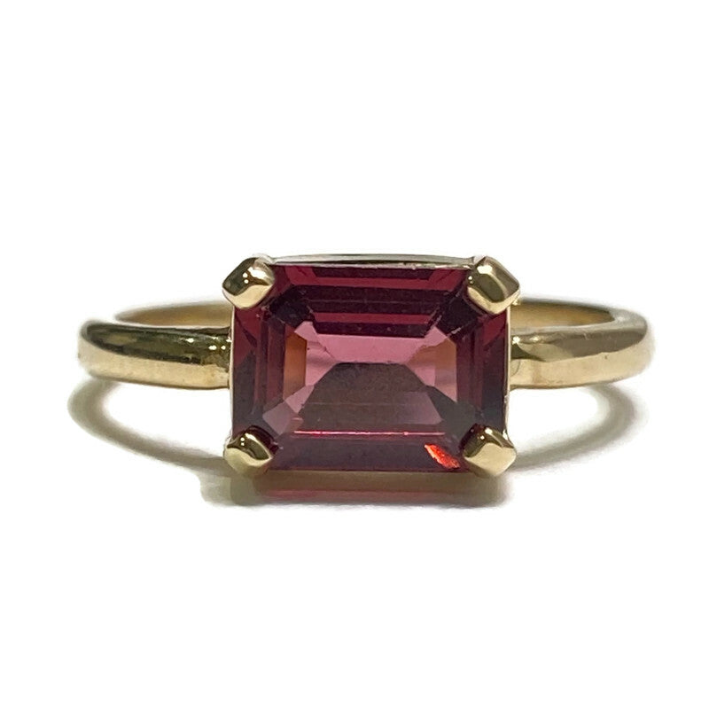 Garnet 14KY Emerald Cut Ring 1400.00