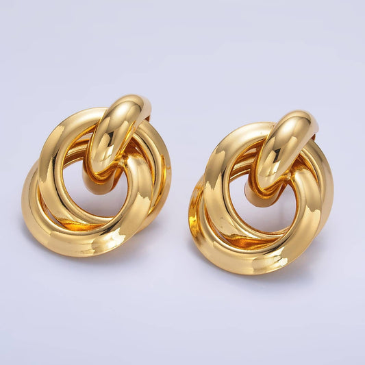 Double Hoop Stud Earrings 75.00