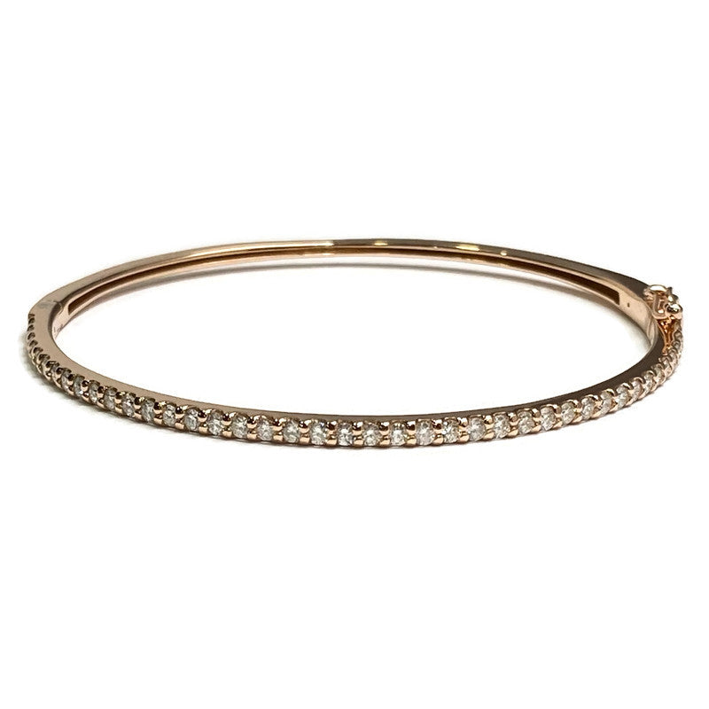 Diamond Gold Bangle Bracelet 14KY 22 Diamonds 3600.00