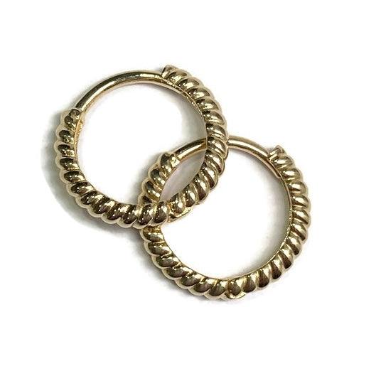 Hoop Earrings 14KY Twisted 13x2.25mm  400.00