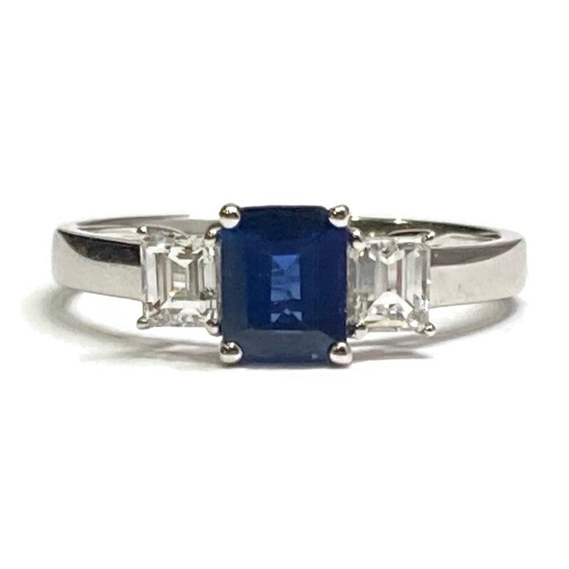 Sapphire & Diamond (Past, Present, Future) Ring (S .84ct, D .42ct) Size 6-8 3,375.00