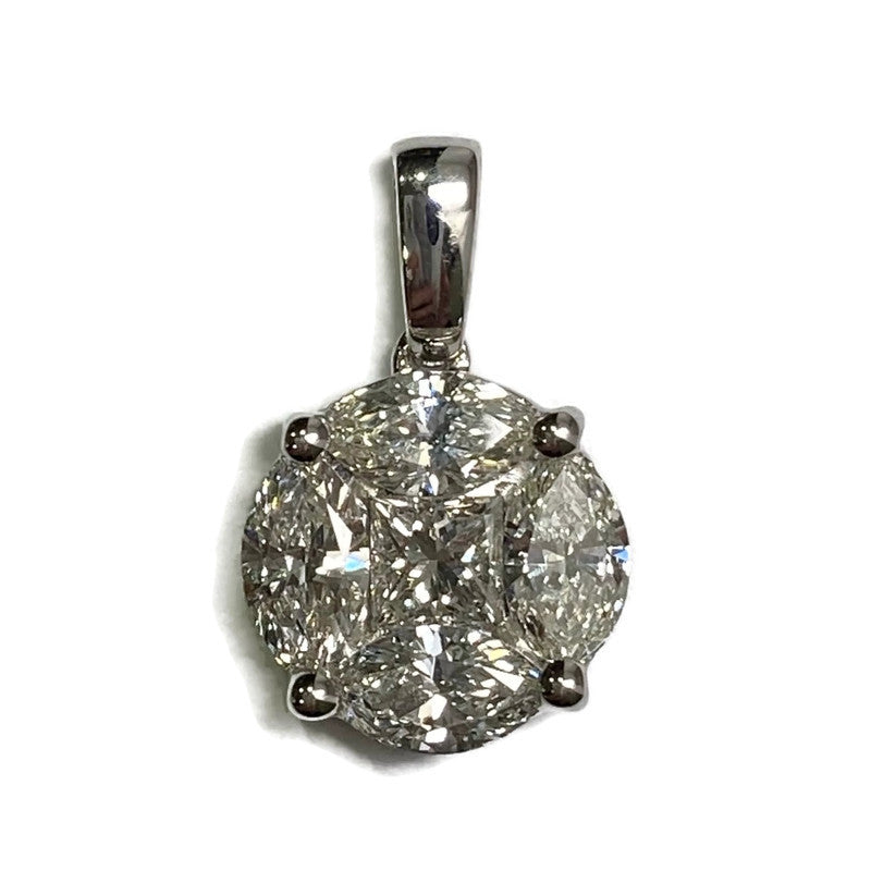 Diamond Pendant 1.58ct 18KW Illusion Setting 7300.00