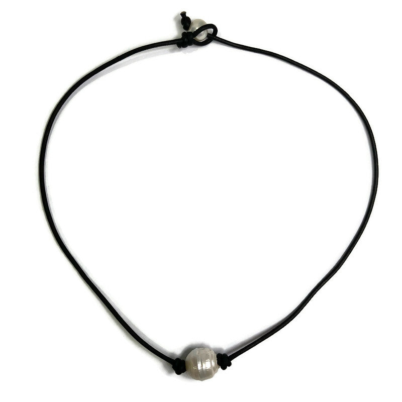 Leather FWP Necklace 40.00