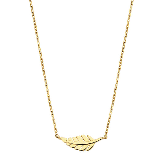 Feather Necklace 14KY 14"-16"  250.00