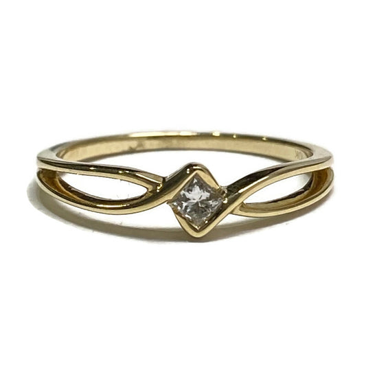 Princess cut Diamond & 10k Gold Ring .10ct Dia 590.00