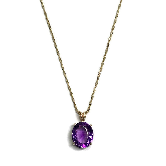 Amethyst 14k Gold Pendant 410.00