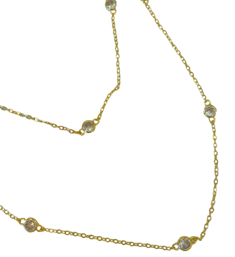 Adorn Gold Filled CZ Station Necklace 130.00