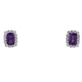 Amethyst and Diamond Halo Earrings 1100.00