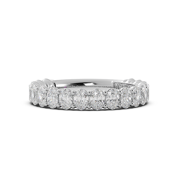 AVA Oval Lab Grown 3/4 Band 2.65ct.tw) 14k White Gold 5978.00