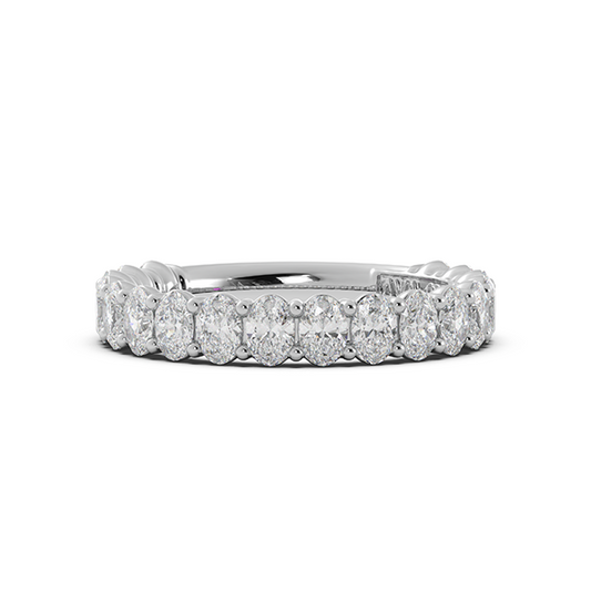 AVA Diamond Oval Band 1.52cT.tw 18k White Gold 6843.00