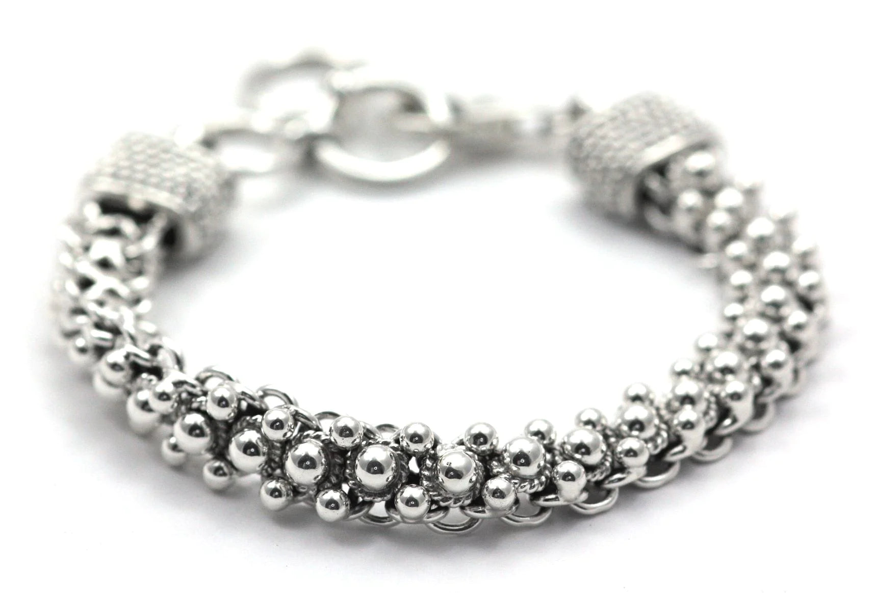 INDIRI Sterling Silver Beaded Link Adjustable Bracelet 900.00