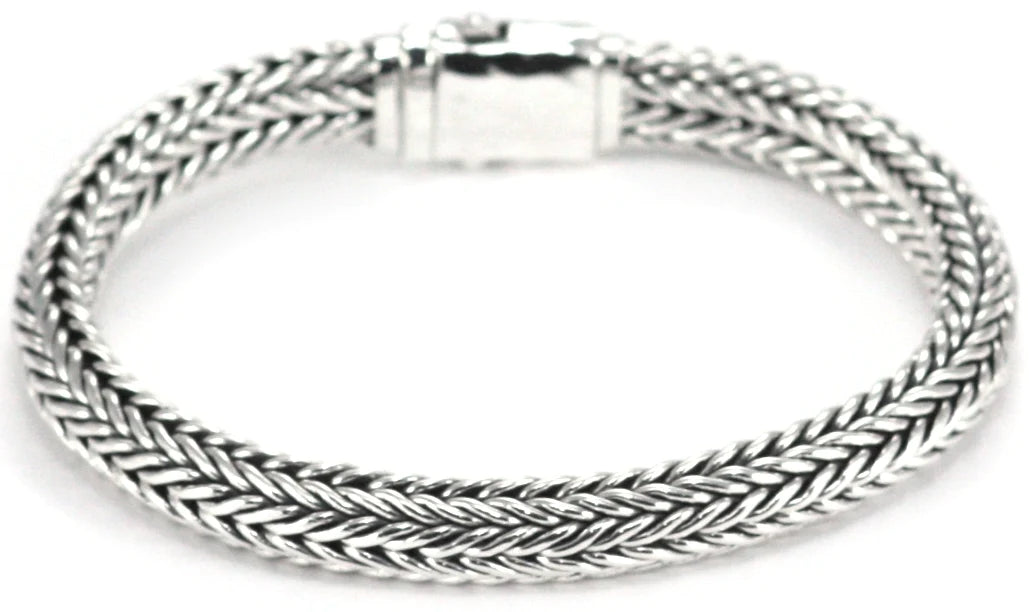 DASA Sterling Silver Bali Oval Tulang Naga Bracelet 9" 565.00