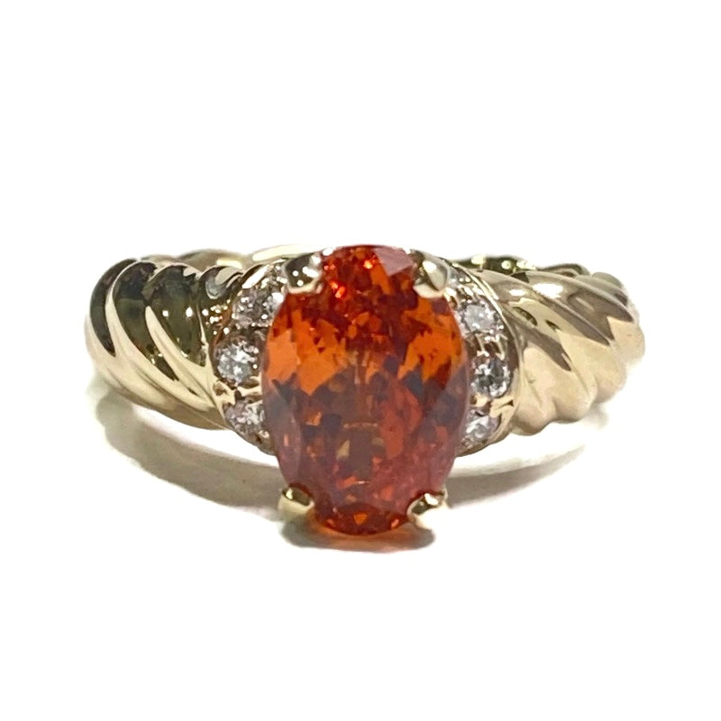 Spessertite Garnet & Diamond Ring 3240.00