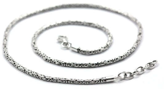 BOROBUDUR Sterling Silver 2.5mm Necklace Adjustable 18-20" 170.00