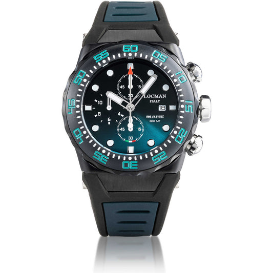 LOCMAN Mare 300MT Three Hands Auto S.S. Titanium Black PVD Green Strap 670.00