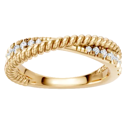14K Dual Tone Gold and Diamond Band 3000.00