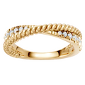 14K Dual Tone Gold and Diamond Band 3000.00