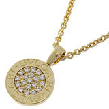 Vintage Bulgari Diamond Disk 18K Gold Necklace 3200.00