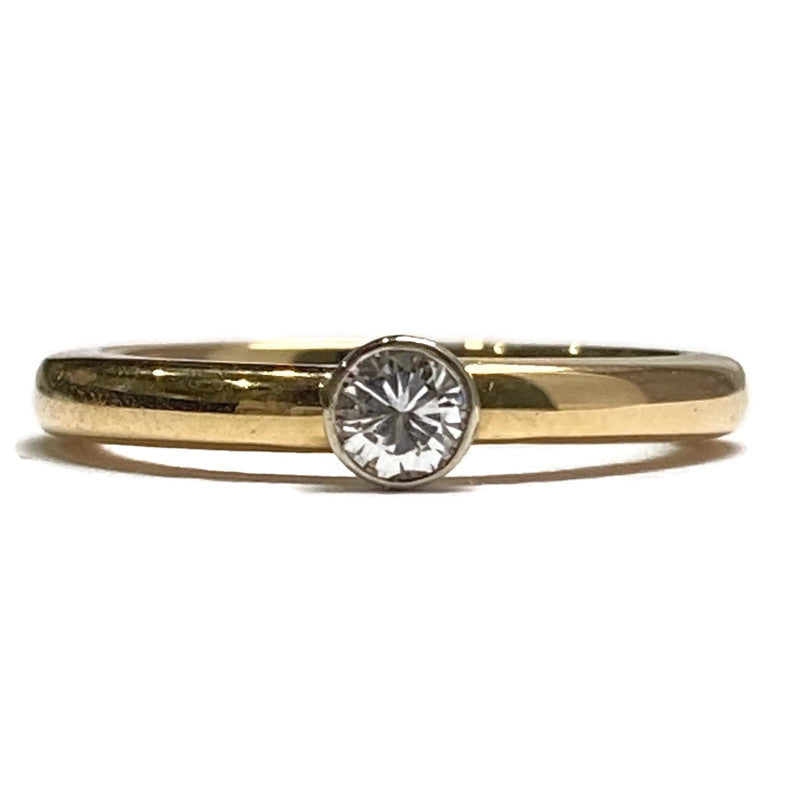 18K Yellow Gold and White Gold Bezel Solitaire Diamond Ring 2300.00