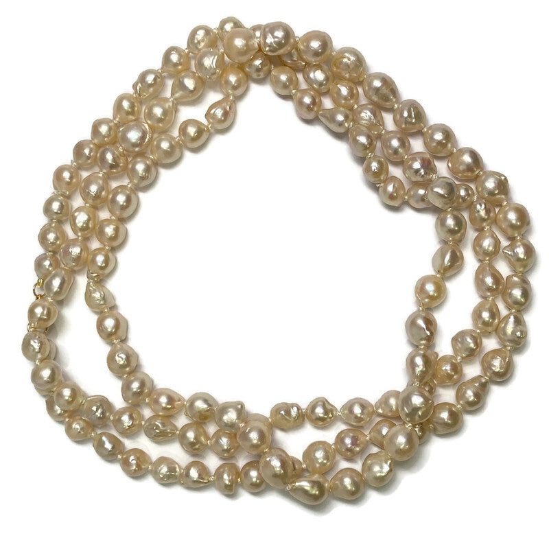 14K Yellow Gold Baroque Pearl 40" Strand 2100.00