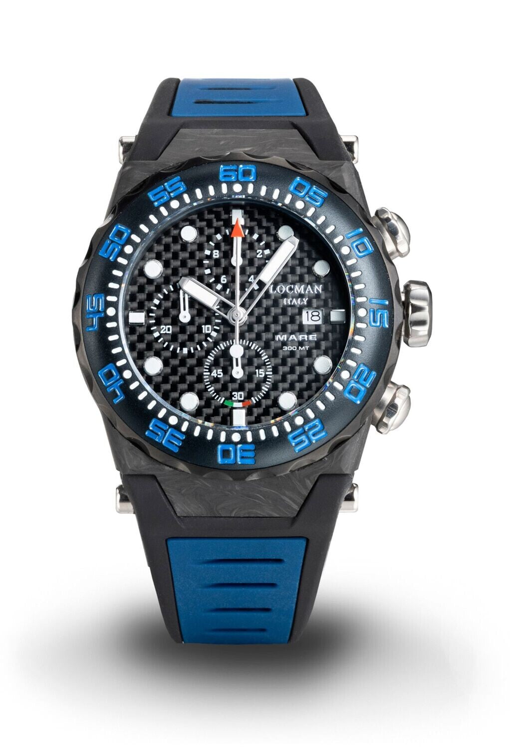 LOCMAN Stealth 300 MT Chron Carbon Blue Silicone Strap 2035.00