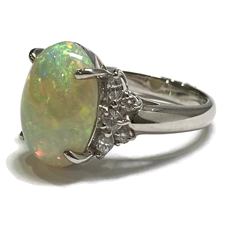 Opal & Diamond Platinum Ring 5200.00