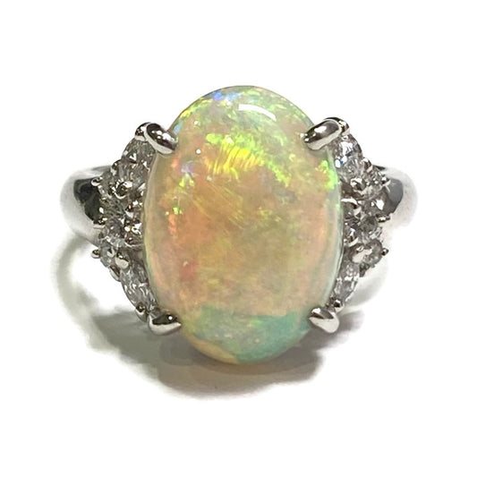 Opal & Diamond Platinum Ring 5200.00