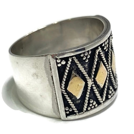 Silver and Gold Accent Ring 85.00