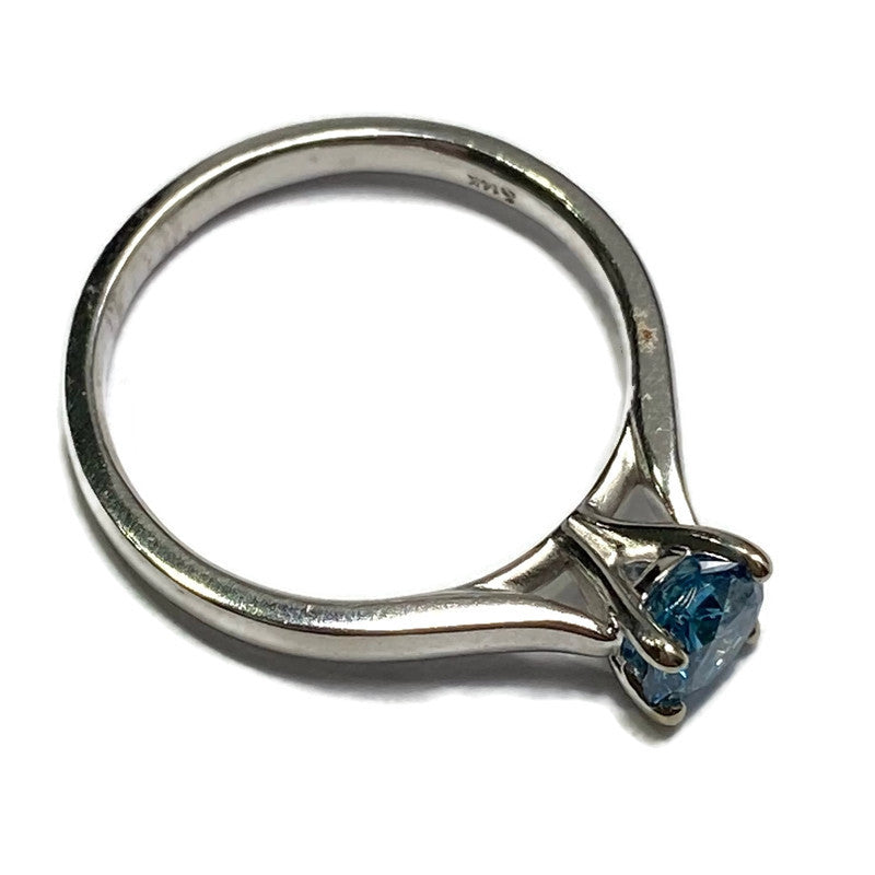 Fancy Blue Diamond Solitaire 14kw Ring 4200.00