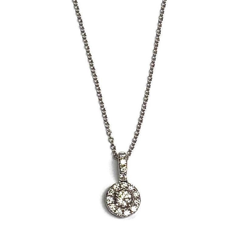 Diamond Halo Necklace 18kw 1/2cts 3500.00