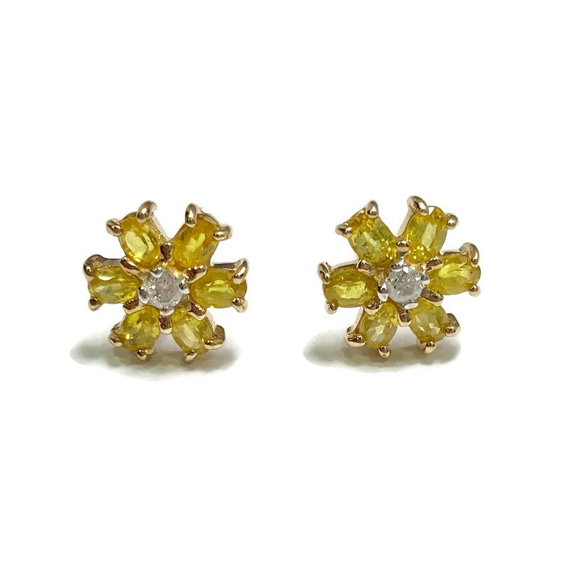 Diamond and Yellow Sapphire Earrings 600.00