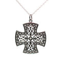 Diamond 14k Gold Filagree Cross Necklace 1600.00