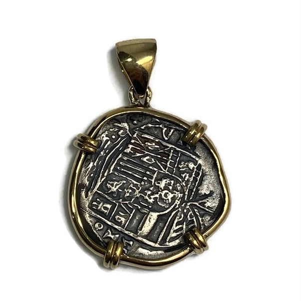 Silver and Gold Coin Pendant 105.00