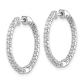 14K White Gold Diamond In and Out Hoops 7000.00