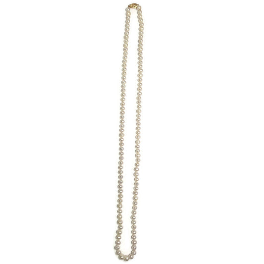 Pearl Necklace Fresh Water 24" with14k Gold clasp 224.00