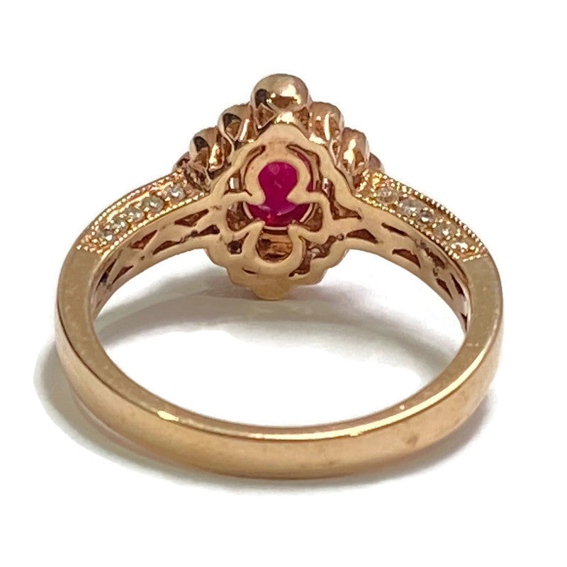 Ruby & Diamond Rose Gold (R 1.04ct, D .5ct) Ring Size 6-8 2,075.00