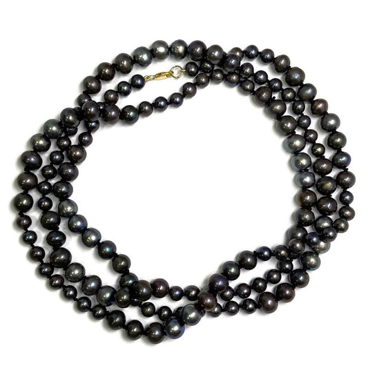 Cultured Pearl (Black) Necklace 40" 14K 470.00