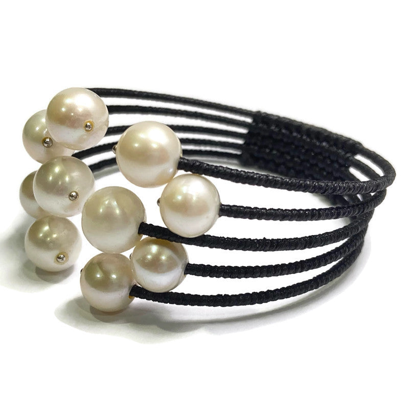 Tahitian Pearl Woven Cuff Bracelet 180.00