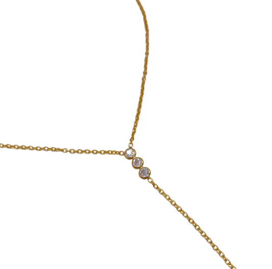 Femme Gold Filled and CZ Drop Chain 110.00